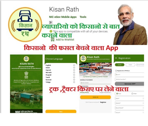 किसानो के लिए लॉन्च किया Kisan Rath App मिलेगे ये सभी फायदे