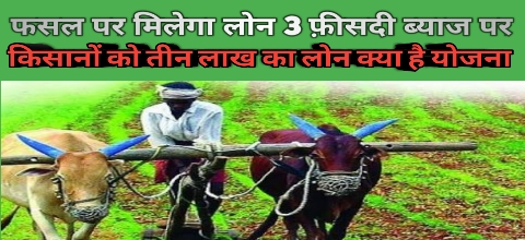 25000 किसानो को उपज रहन ऋण मिलेगा 3 लाख तक 3 फीसदी ब्याज पर